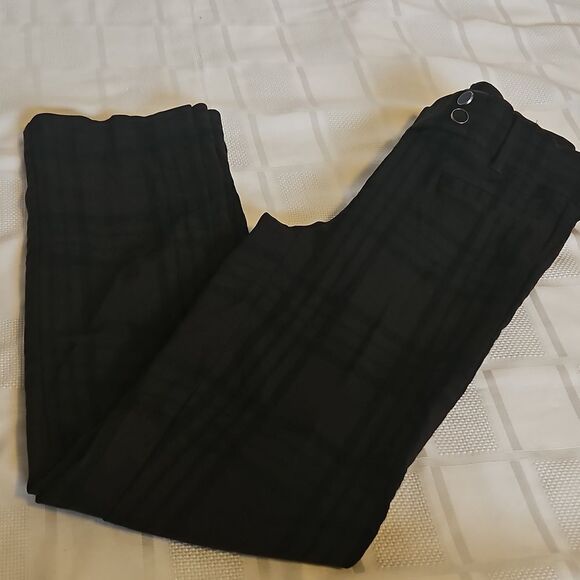 Suzy Sheir Black & Brown Plaid Pants - Picture 10 of 16